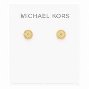 MK EARRINGS GOLD SMALL BUTTON