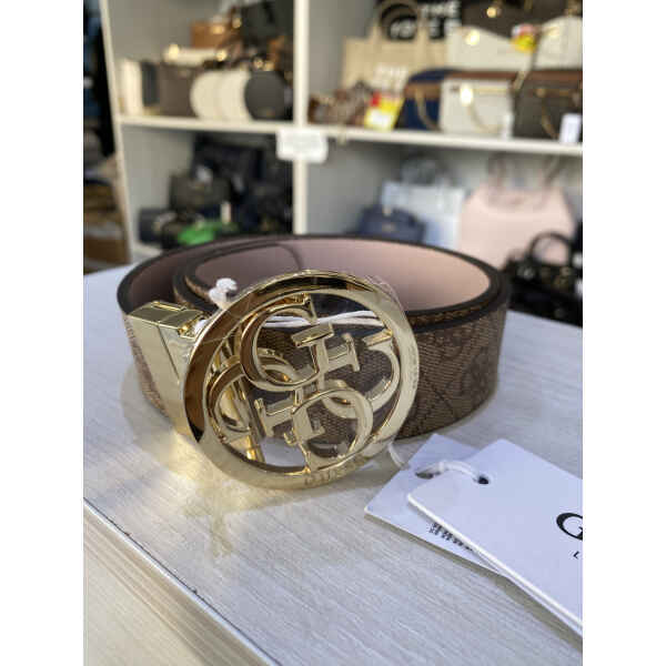 GUESS REVERSIBLE BELT LIGHT BROWN/PINK