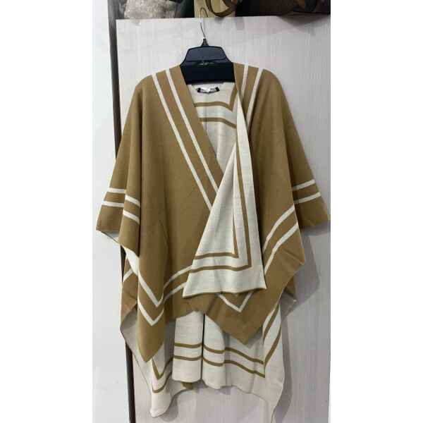 RL PONCHO CAMEL