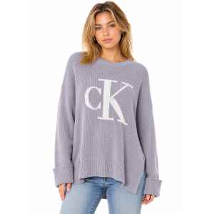 CALVIN KLEIN KNITTED SWEATER PURPLE