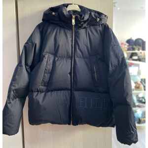 TH JACKET WOMAN SATEEN HOOD BLUE NAVY