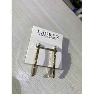 RL EARINGS VERTICAL LINE GOLD