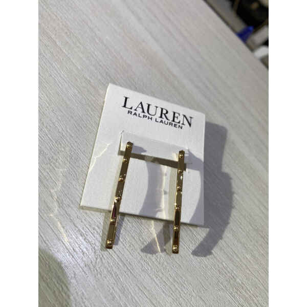 RL EARINGS VERTICAL LINE GOLD