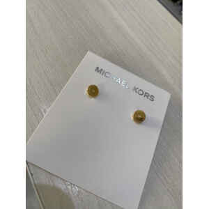 MK EARINGS GOLD SMALL BUTTON