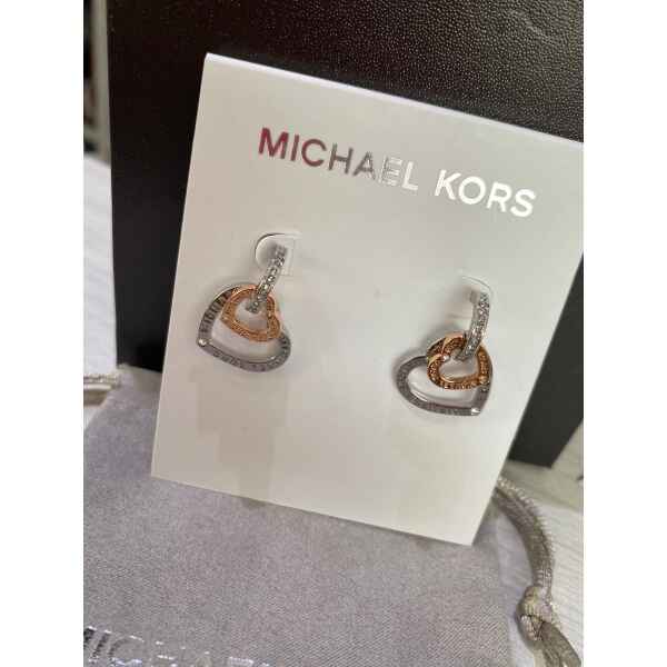 MK EARINGS HEARTS SILVER/PINK