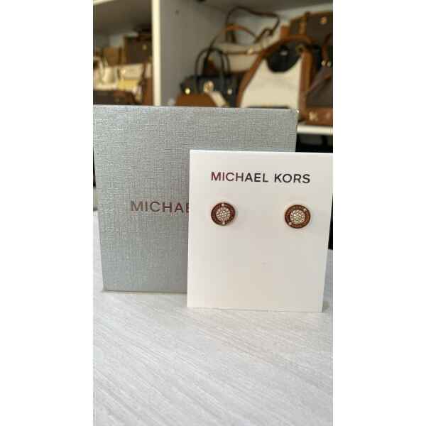 MK EARINGS ROSEGOLD SILVER DOTS