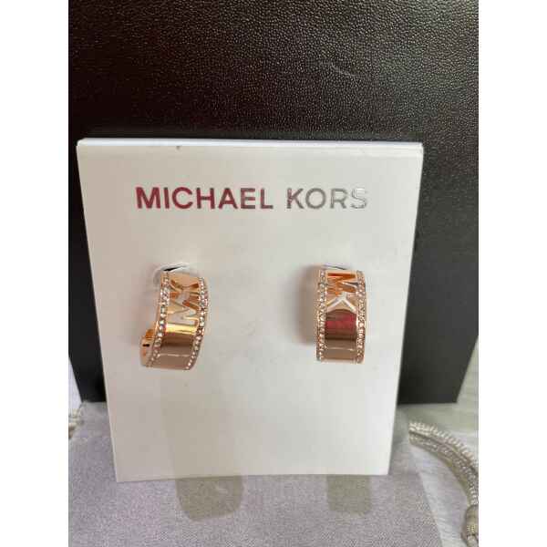 MK EARINGS HOOPS ROSEGOLD