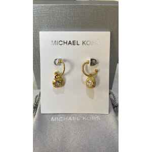 MK EARINGS GOLD SILVER STONE
