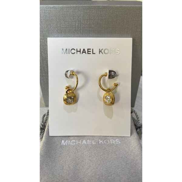 MK EARINGS GOLD SILVER STONE