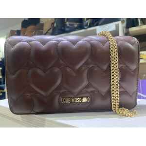 LOVE MOSCHINO BROWN HEART CROSSBODY