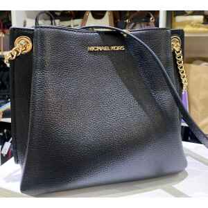 MK TEAGEN BUCKET SHOULDER BLACK