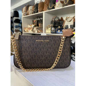 MK CHAIN POUCHETTE BROWN