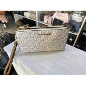 MK PURSE DOUBLE ZIP VAINILLA PATTERN