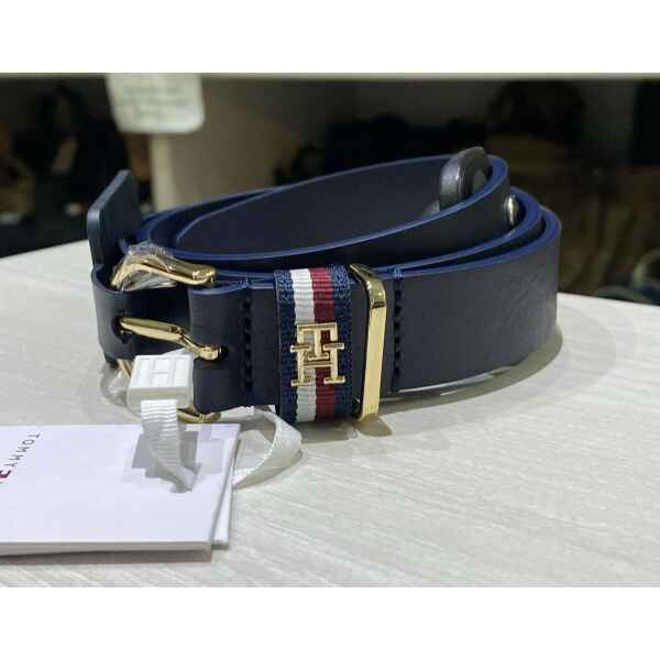 TH WOMAN BELT WINE/WHITE LINES