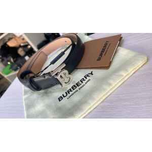 BURBERRY BELT 20 TB LTH HARDWARE DARK MIDNIGHT