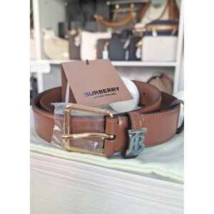 BURBERRY BELT TAN NEW LOGO