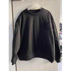 CK WOMAN TOP BLACK LOGO PUFFY