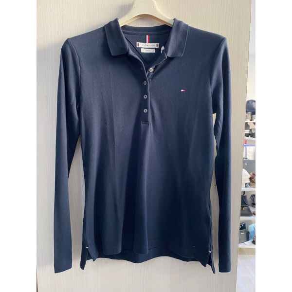 TH WOMAN TOP BUTTONS NECK BLUE