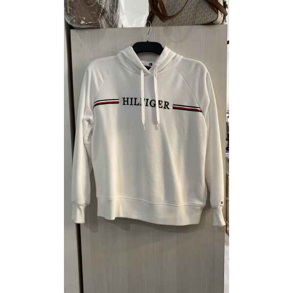 TH WOMAN TOP HOODIE WHITE STRIPES