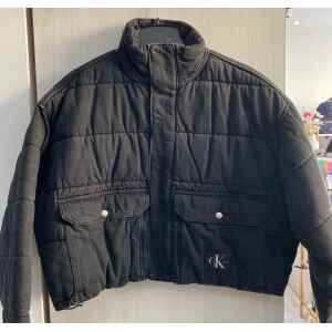CK JACKET PUFFY DENIM BLACK WOMAN
