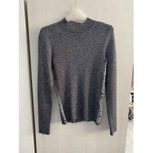 CK WOMAN TOP SHINY SILVER