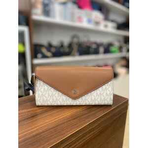MK PURSE CONTINENTAL VANILLA/TAN FLAP