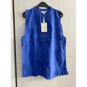 TH SOFT BRODERIE V-NK BLOUSE VERONA BLUE