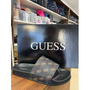 GUESS BROWN SLIDERS BROWN PATTERN