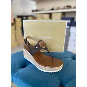 MK AUBREY CUT OUT WEDGE BROWN