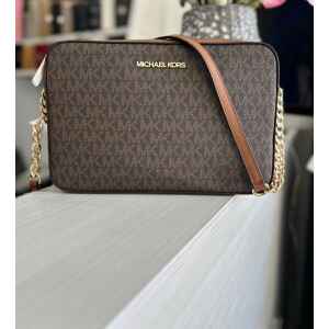 MK JET SET ITEM RECTANGLE XBODY BROWN