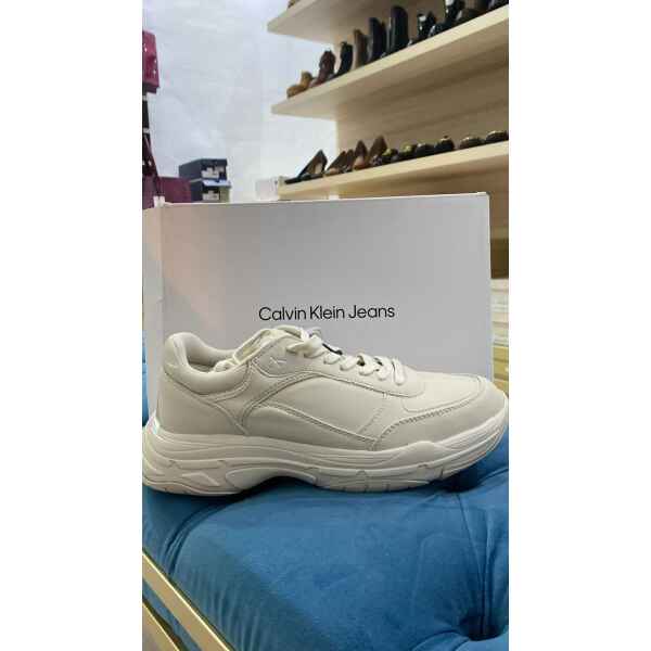 CK TRAINERS WOMAN BEIGE CHUNKY