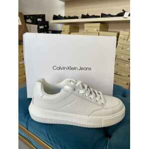 CK CHUNKY CUPSOLE BADGE WHITE
