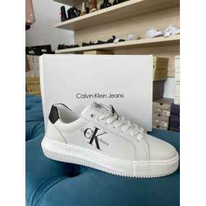 CK CHUNKY CUPSOLE MONO LTH WN BRIGHT  WHITE/BLACK