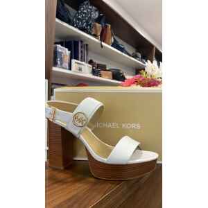 MK CARMEN PLATFORM SANDAL OPT/WHT