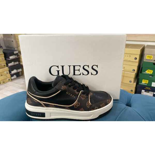 GUESS TRAINERS WOMAN DARK BROWN PATTERN