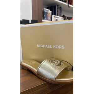 MK DEANNA CUT OUT SLIDE PALEGOLD