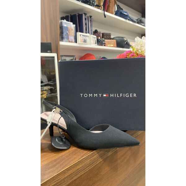 TH MID HEEL SLING BACK PUMP BLACK