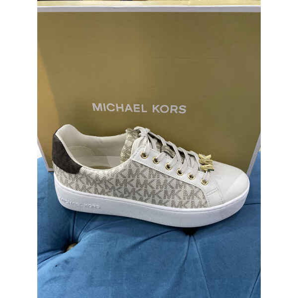 MK TRAINERS WOMAN POPPY LACE UP VANILLA