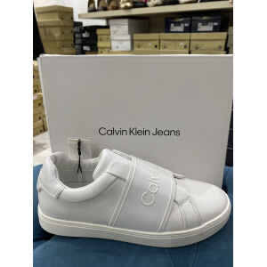 CK TRAINERS WOMAN WHITE SLIP ON