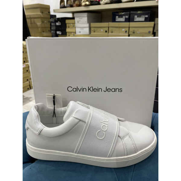 CK TRAINERS WOMAN WHITE SLIP ON