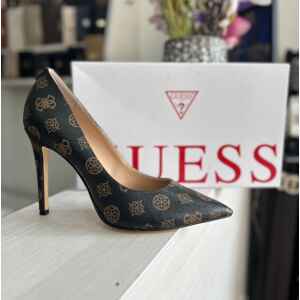 GUESS BROWN LOGO HEEL