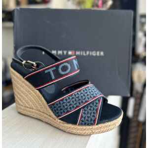 TH WEBBING HIGH WEDGE SANDAL DESERT SKY