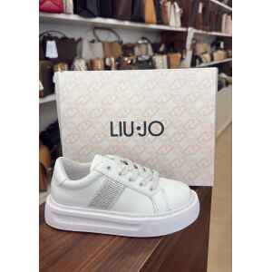 LIUJO TRAINERS WHITE SILVER STONES