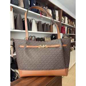 MK REED BELTED TOTE BROWN