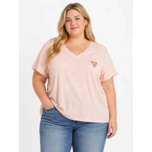 GUESS TSHIRT V NECK PINK