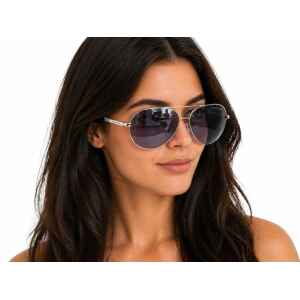 MK SUNGLASSES SILVER BLUE LENT
