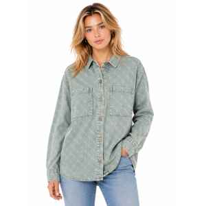 GUESS SHIRT GREEN DRY COLOURED