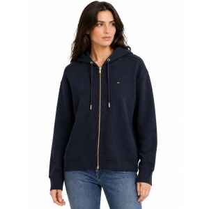 TH WOMAN TOP HOODIE BLUE GOLD ZIP