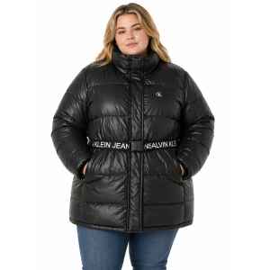 CALVIN KLEIN JEANS PUFFED BELTED JACKET BLACK