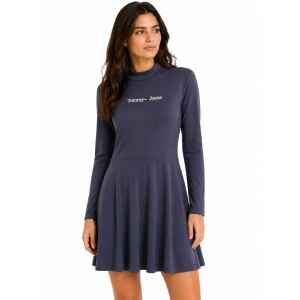 TOMMY JEANS FLARE DRESS NAVY BLUE